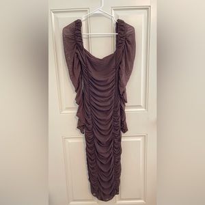 Brown long sleeve dress